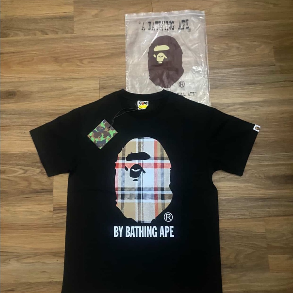 Bape Black Tee with Iconic Ape Logo